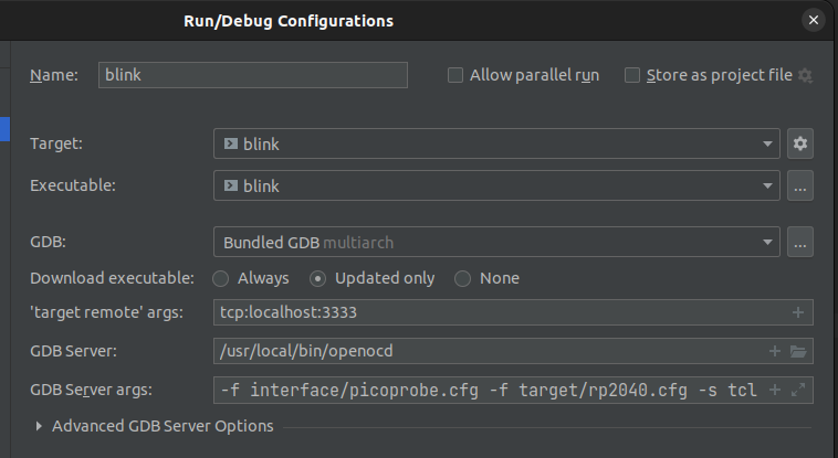 Embedded GDB